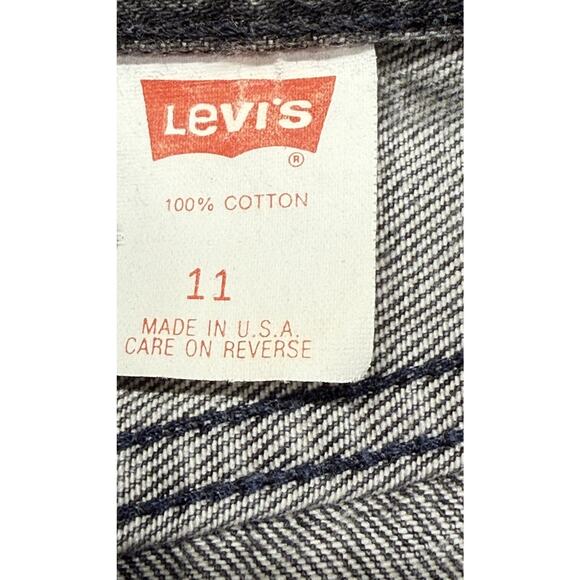 VTG Levis Button Fly Size 11 Black Acid Wash Denim Mom Jean USA Made 1980's - Picture 9 of 13